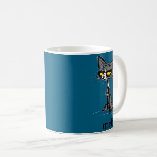 Funny Meh Cat Gift For Cat Lovers  コーヒーマグカップ (正面右)