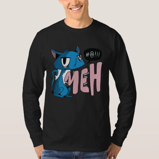 Funny Meh Cat Gift for Cat Lovers Tシャツ (正面)