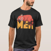 Funny Meh Red Panda Bored Indifferent Sleeping Pan Tシャツ (正面)