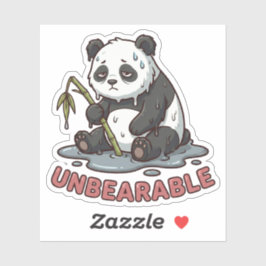 Funny Melting Panda Burnt Out Sticker  シール