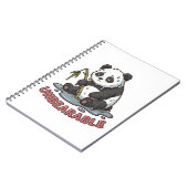 Funny Melting Panda Burnt Out Sticker  ノートブック (左側)