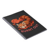 Funny Melting Red Panda Burnt Out Sticker | Cute  ノートブック (右側)