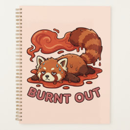 Funny Melting Red Panda Burnt Out Sticker | Cute  プランナー手帳
