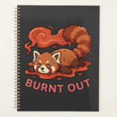 Funny Melting Red Panda Burnt Out Sticker | Cute  プランナー手帳 (正面)