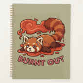Funny Melting Red Panda Burnt Out Sticker | Cute  プランナー手帳 (正面)