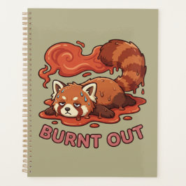 Funny Melting Red Panda Burnt Out Sticker | Cute  プランナー手帳