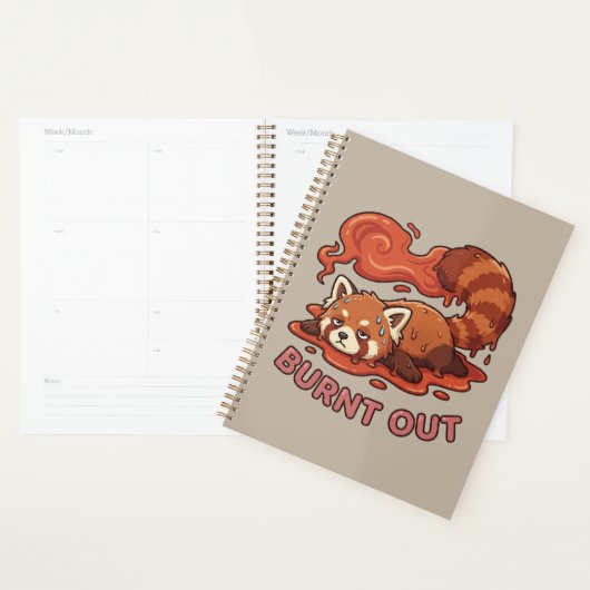 Funny Melting Red Panda Burnt Out Sticker | Cute  プランナー手帳 (ディスプレー)