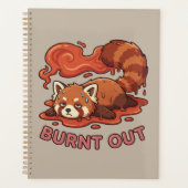 Funny Melting Red Panda Burnt Out Sticker | Cute  プランナー手帳 (正面)