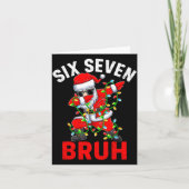 Funny Meme 67 6 7 Christmas Six Seven Bruh Men Wom カード (正面)