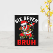 Funny Meme 67 6 7 Christmas Six Seven Bruh Men Wom カード (黄色い花)