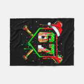 Funny Meme 67 Christmas Baseball Ice Cream Men Boy フリースブランケット (正面(横))