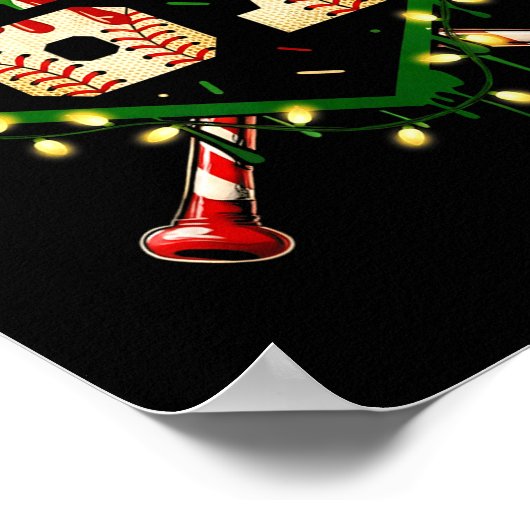 Funny Meme 67 Christmas Baseball Ice Cream Men Boy ポスター (角)