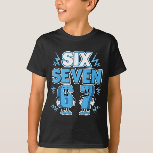 Funny Meme 67 Six Seven 6 7 Italian Brainrot Boys  Tシャツ (正面)