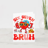 Funny Meme 67 Six Seven Bruh Valentine Heart Toddl カード (正面)