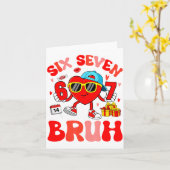 Funny Meme 67 Six Seven Bruh Valentine Heart Toddl カード (黄色い花)