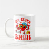 Funny Meme 67 Six Seven Bruh Valentine Heart Toddl コーヒーマグカップ (左)