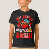 Funny Meme 67 Six Seven Bruh Valentine Heart Toddl Tシャツ (正面)