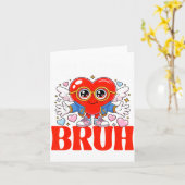 Funny Meme 67 Six Seven Bruh Valentine Heart Women カード (黄色い花)