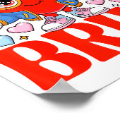 Funny Meme 67 Six Seven Bruh Valentine Heart Women ポスター (角)