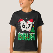 Funny Meme 6 7 Festive Ker Bruh Christmas Tree San Tシャツ (正面)