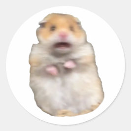 funny meme cat ラウンドシール