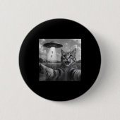 Funny Meme Cat Selfie Six Seven Retro Cat 67 Anima 缶バッジ (正面)