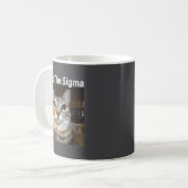 Funny Meme Cat What The Sigma Cute Cat Meme Quote コーヒーマグカップ (正面左)
