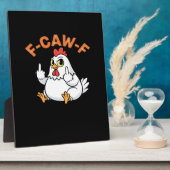 Funny Meme F-Caw-F Chicken フォトプラーク (側面)