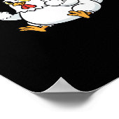 Funny Meme F-Caw-F Chicken ポスター (角)