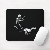 Funny Meme Greyhound Running Skeleton Halloween  マウスパッド (マウス)