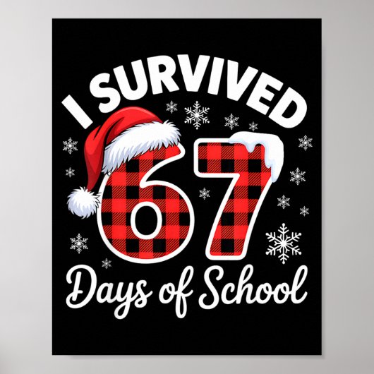 Funny Meme Six Seven Christmas I Survived 67 Days  ポスター (正面)
