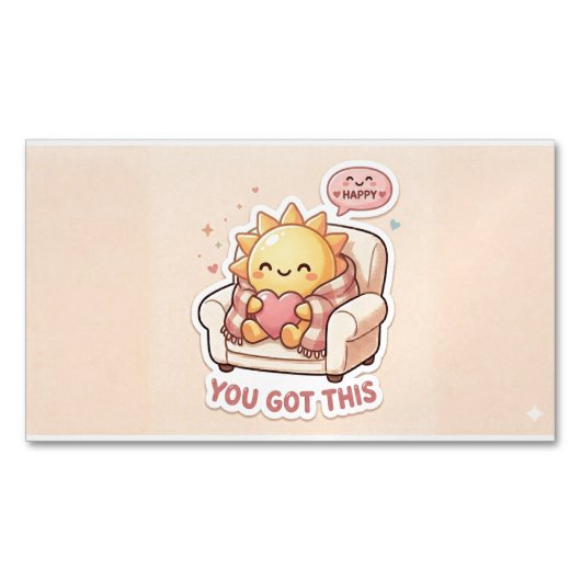 Funny Meme Stickers – Hilarious Laptop & Water Bot マグネット名刺 (正面)