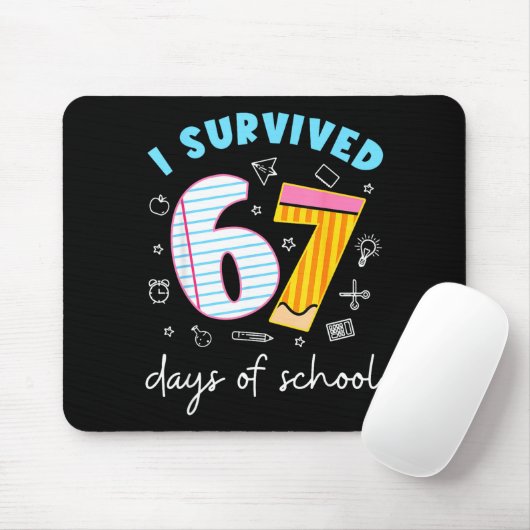Funny Meme Teacher Student I Survived 67 Days Of S マウスパッド (マウス)