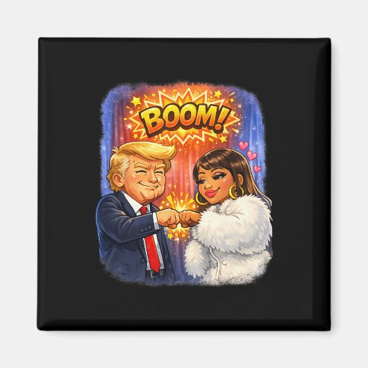 Funny Meme Trump And Nicki High Five For Fun マグネット (正面)