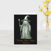 Funny Meme Twas The Tism M Lord Frog Wizard Autism カード (黄色い花)