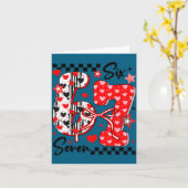 Funny Meme Valentine Six Seven 67 Valentines Heart カード (黄色い花)