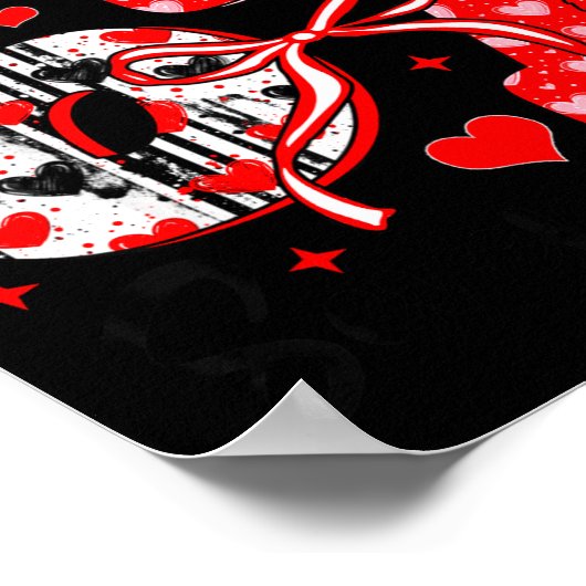 Funny Meme Valentine Six Seven 67 Valentines Heart ポスター (角)