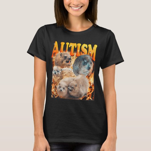 Funny Meme Woodchucks Groundhogs Autistic Autism A Tシャツ (正面)