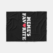 Funny Meme's Favorite Son Daughter I'm Meme's Favo フリースブランケット (正面(横))