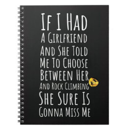 Funny Men Rock Climbing Gifts Bouldering Climber ノートブック