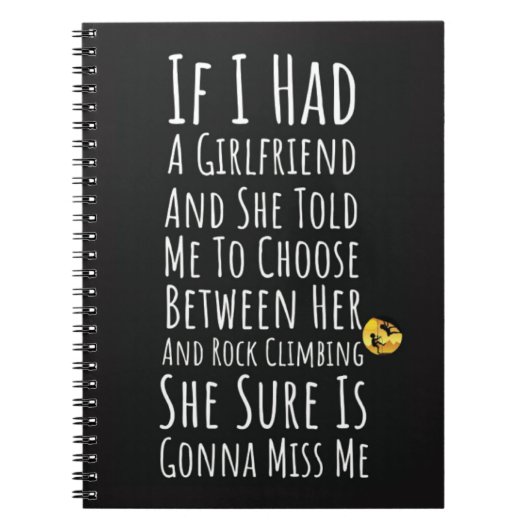 Funny Men Rock Climbing Gifts Bouldering Climber ノートブック (正面)