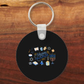 Funny Menorah Hanukkah 2025 Meowzel Chanukah Jewis キーホルダー (正面)