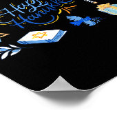 Funny Menorah Hanukkah 2025 Meowzel Chanukah Jewis ポスター (角)