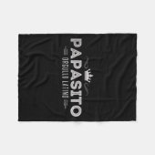 Funny Mens Papasito Father's Day Design For Man  フリースブランケット (正面(横))