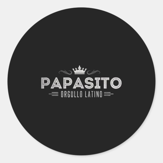 Funny Mens Papasito Father's Day Design For Man  ラウンドシール (正面)
