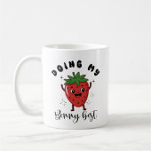 Funny Mental Health Doing My Berry Best  コーヒーマグカップ (左)