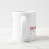 Funny “Meow” Cat with Glasses Design ジャンボコーヒーマグカップ (裏面)