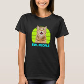 Funny Meow Surprised Cat, Ew. People Illustration  Tシャツ (正面)
