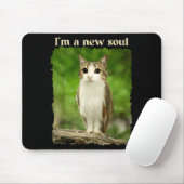 Funny Meowl Meme, Cat Owl Meme Brainrot Gen Alpha  マウスパッド (マウス)