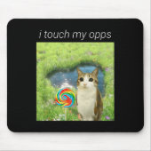 Funny Meowl Meme, Cat Owl Meme Brainrot Gen Alpha  マウスパッド (正面)